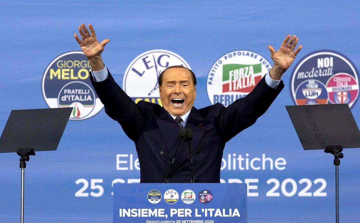 El ex primer ministro italiano Silvio Berlusconi