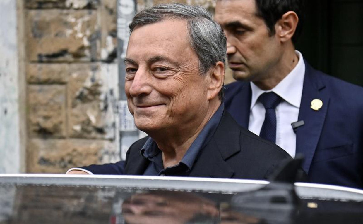 El primer ministro saliente Mario Draghi