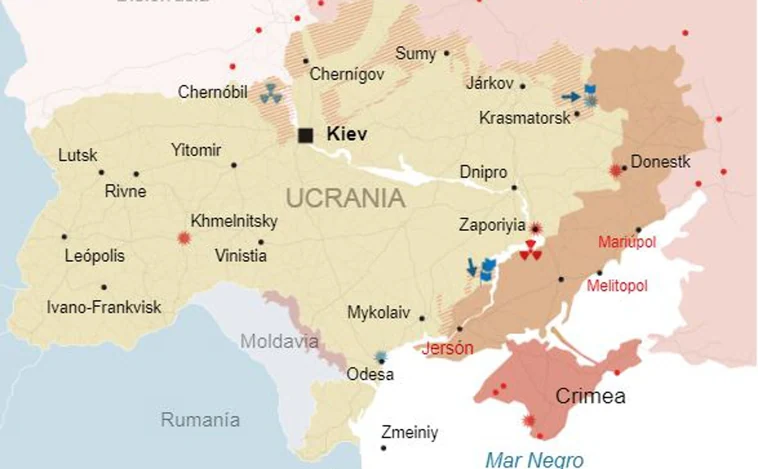 Mapa de la guerra: Kiev hace retroceder otros 20 kilómetros más hacia el sur a las fuerzas rusas en la línea del frente en Jersón