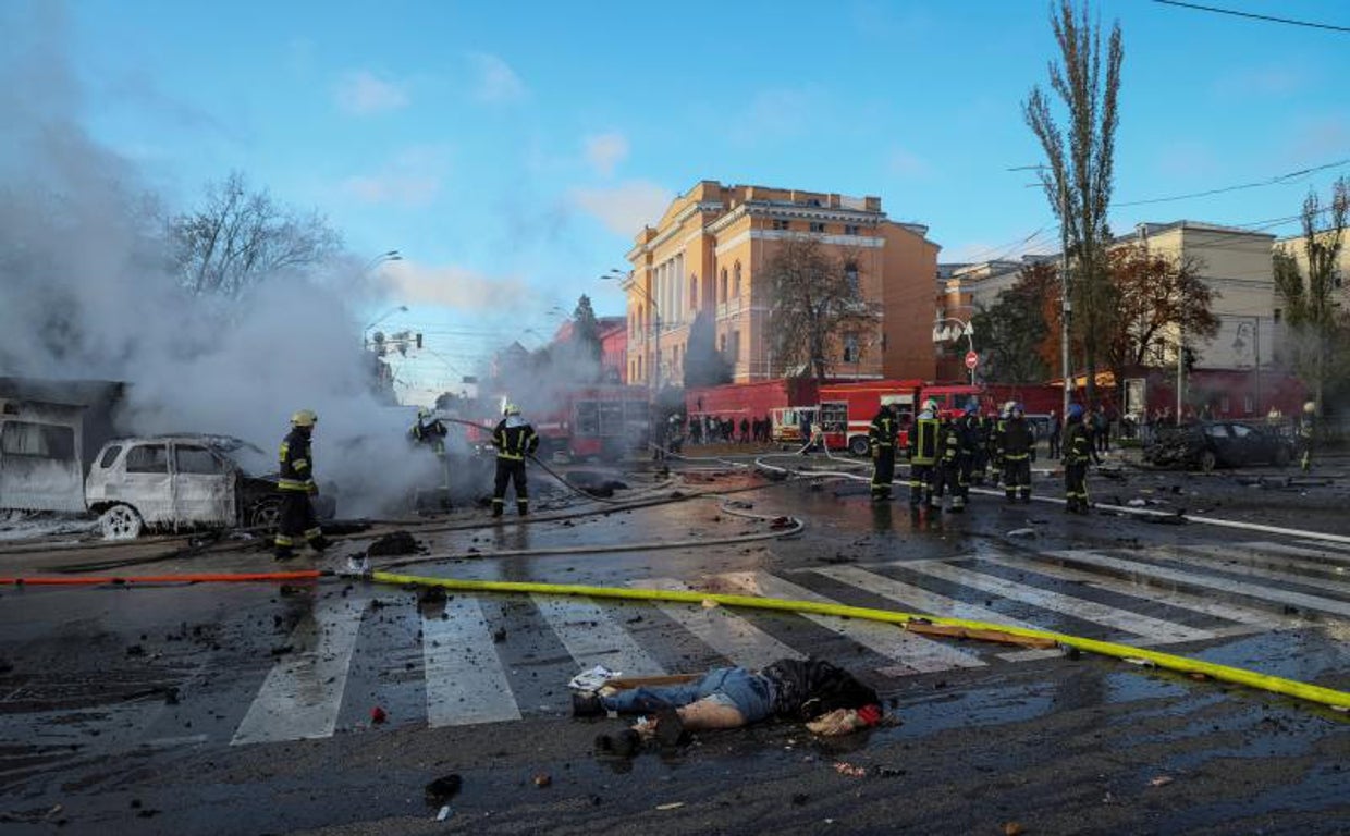 El centro de Kiev tras los bombardeos