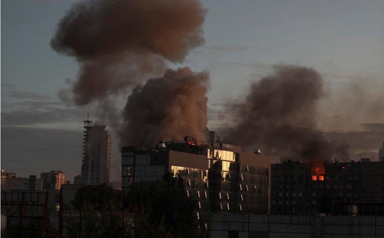 Explosiones en Kiev, que según Ucrania se trata de ataques con drones rusos Shahed-136 fabricados en Irán