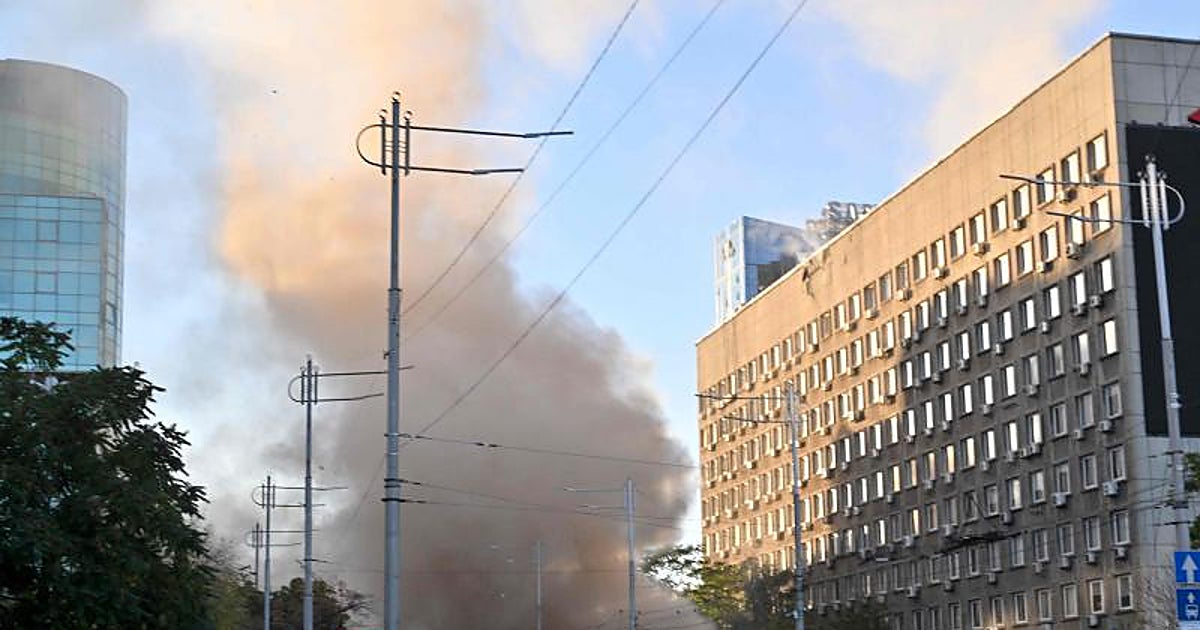 Imagen de la explosción causada por un dron iraní en Kiev hace una semana
