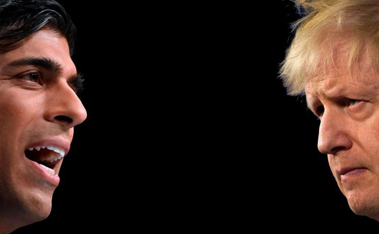 Rishi Sunak y Boris Johnson