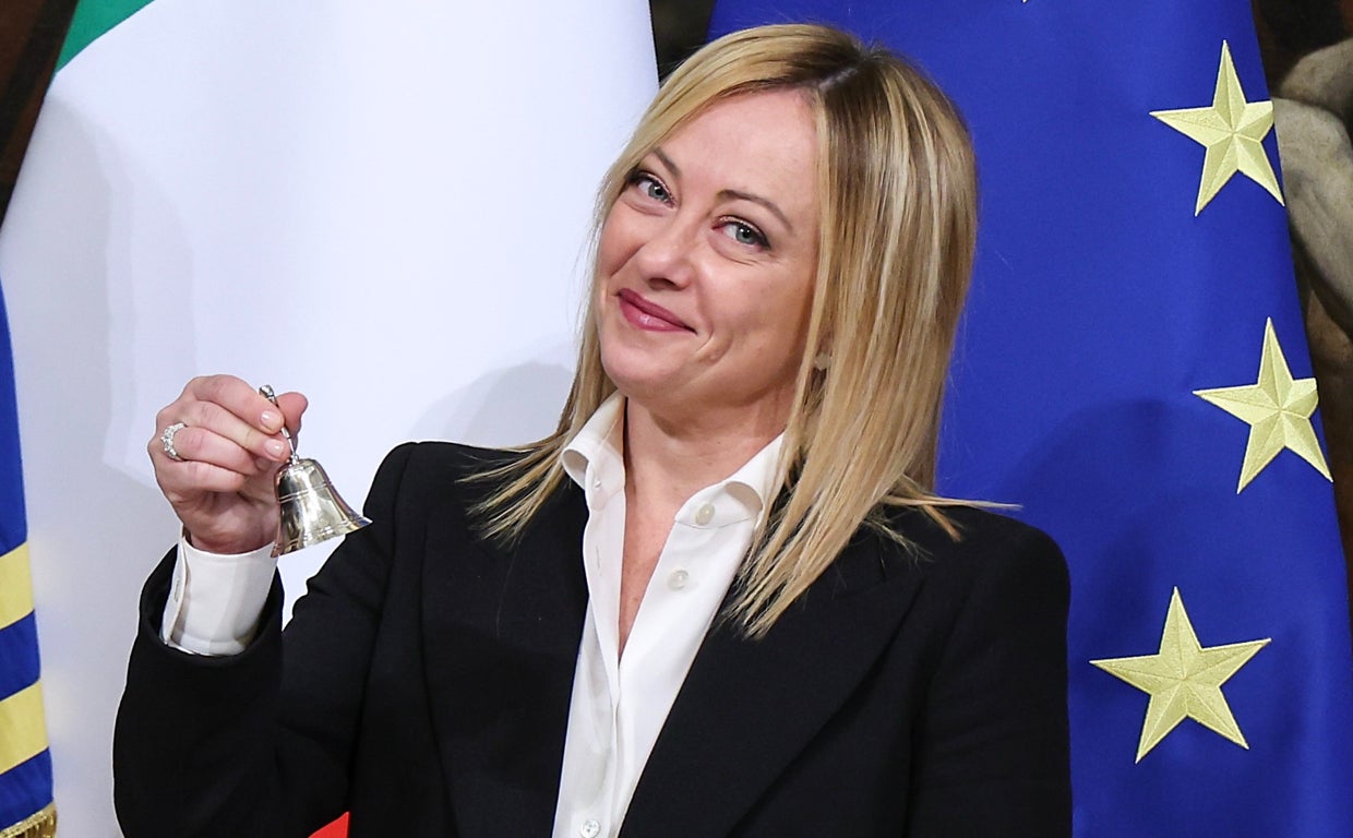 La nueva primera ministra, Giorgia Meloni