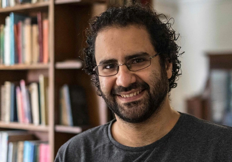 The Egyptian activist and blogger at his home in Cairo in 2019