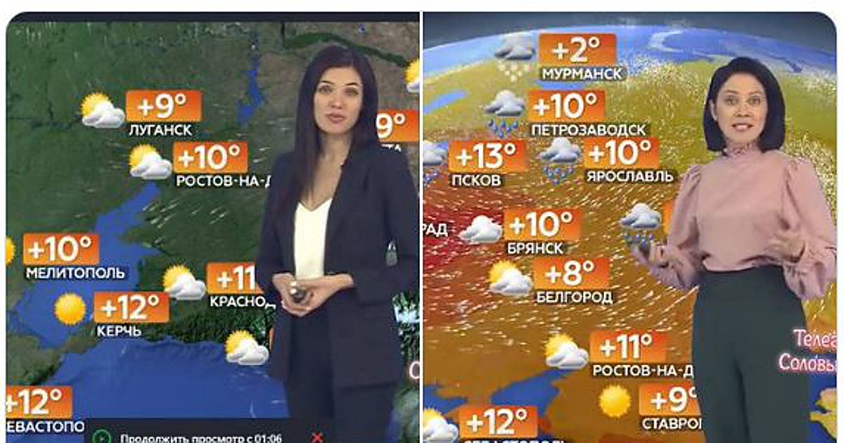 A la izda., captura del 9 de noviembre. A la dcha., del 12, sin Melitópol