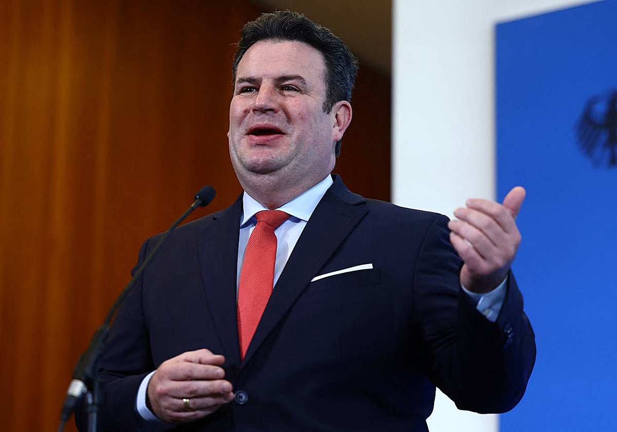 El ministro de Trabajo alemán Hubertus Heil, durante una rueda de prensa en Berlín