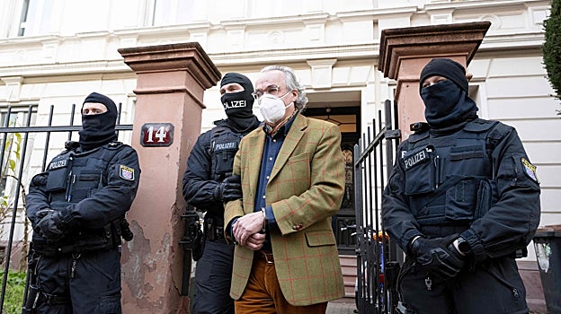 Detención de Heinrich XIII por las fuerzas especiales el pasado 7 de diciembre en Fráncfort