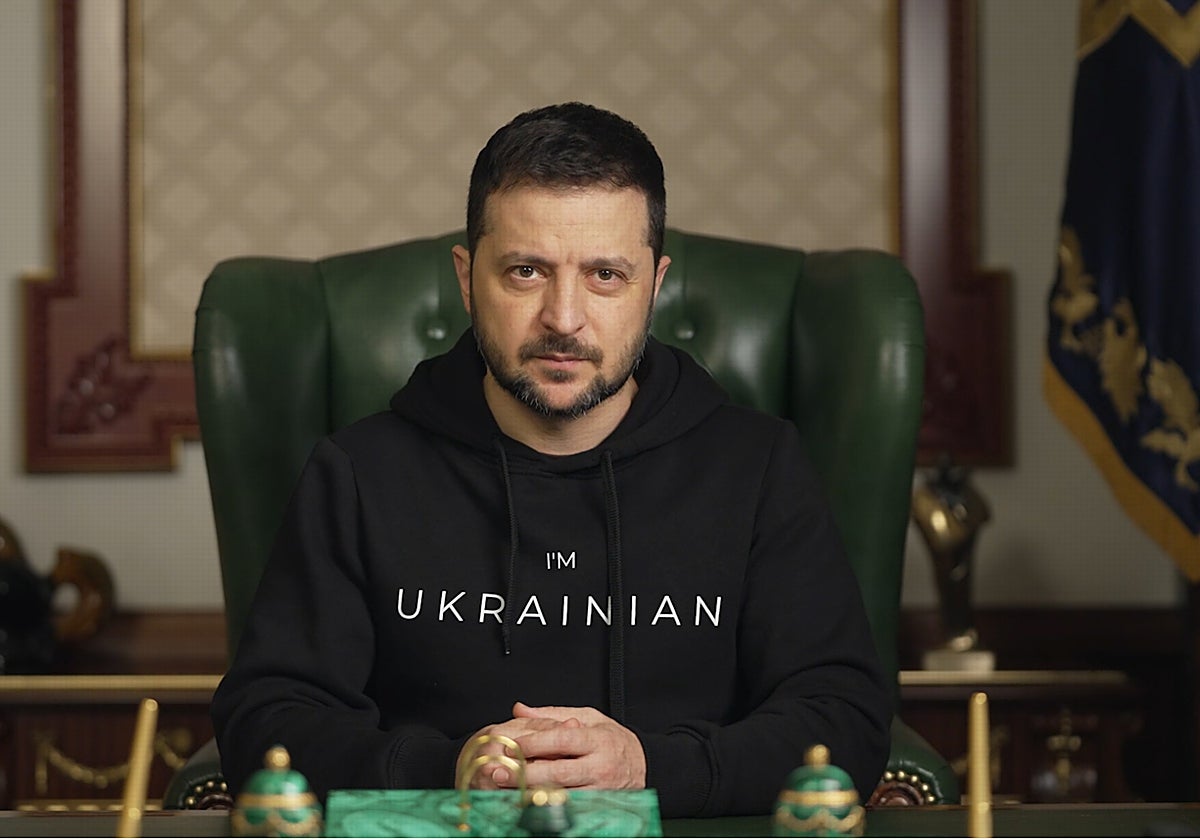 Imagen de archivo de la comparecencia de Zelenski, presidente de Ucrania, en el Thyssen