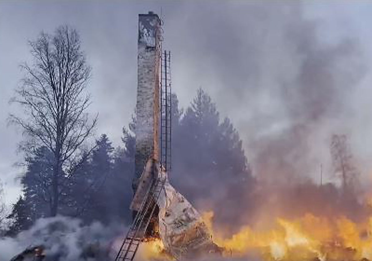 La parroquia quedó totalmente desvastada
