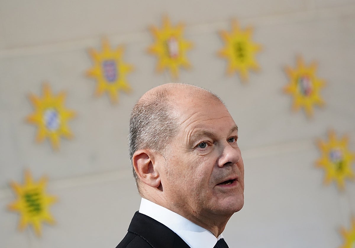 El canciller alemán, Olaf Scholz, durante un discurso el pasado 5 de enero