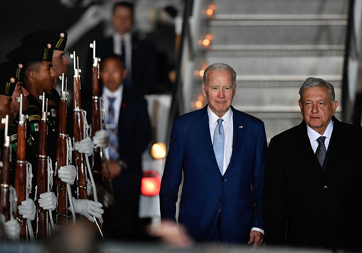 AMLO recibe a Biden en Ciudad de México