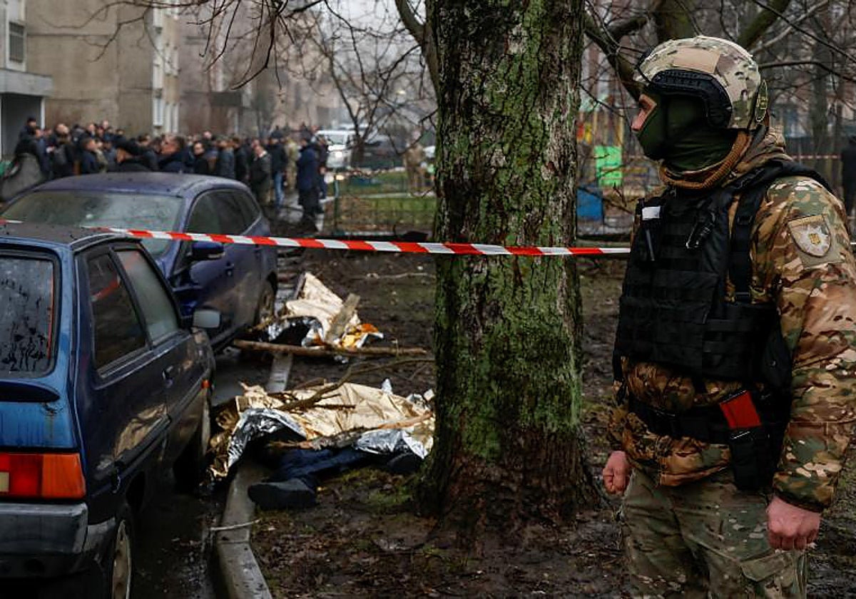 Vista de la zona del siniestro del helicóptero