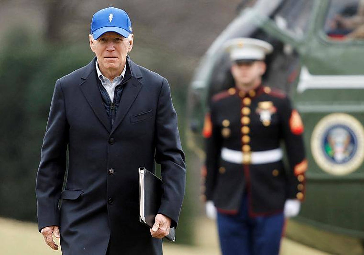 El presidente Biden a su regreso a la Casa Blanca desde Camp David