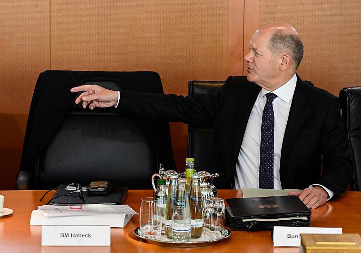 Scholz, en una reunión de gabinete