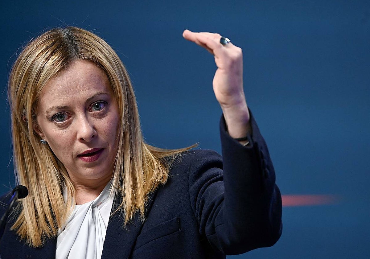 La primera ministra italiana, Giorgia Meloni
