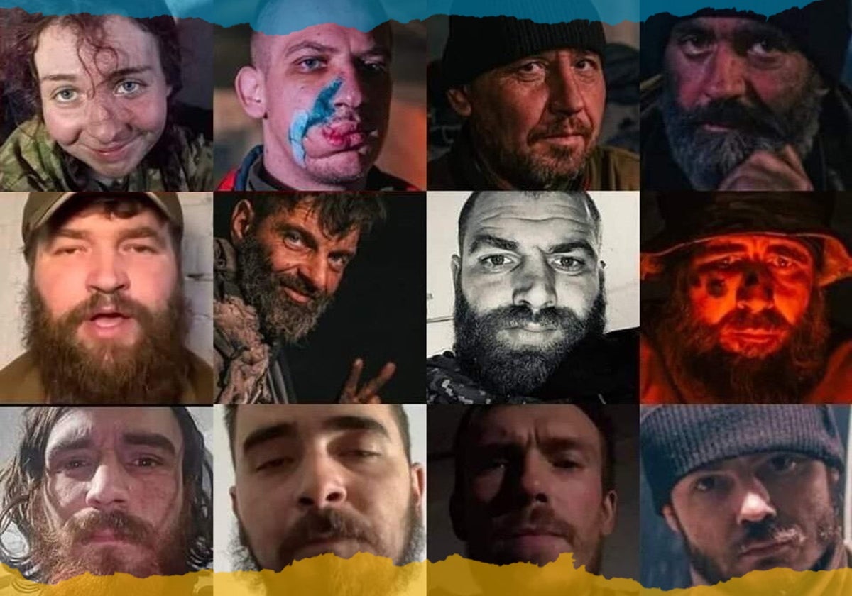 La cantante Kateryna Polishchuk, el pianista Mykhailo Dianov, Proponenko, uno de los líderes del batallón Azov; y otros combatientes que defendieron Azovstal durante el asedio o atendieron a los heridos