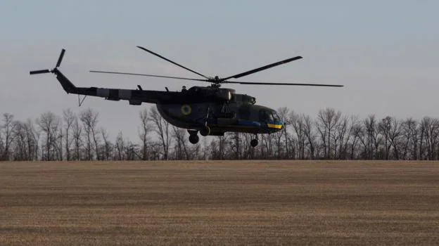 Photo of a Ukrainian Armed Forces helicopter in Bakhmut