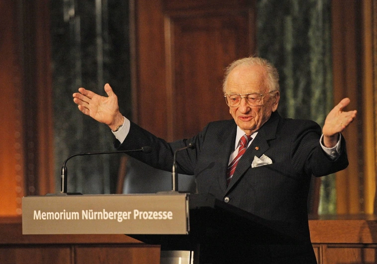 Ferencz, at the Nuremberg Trials Memorial