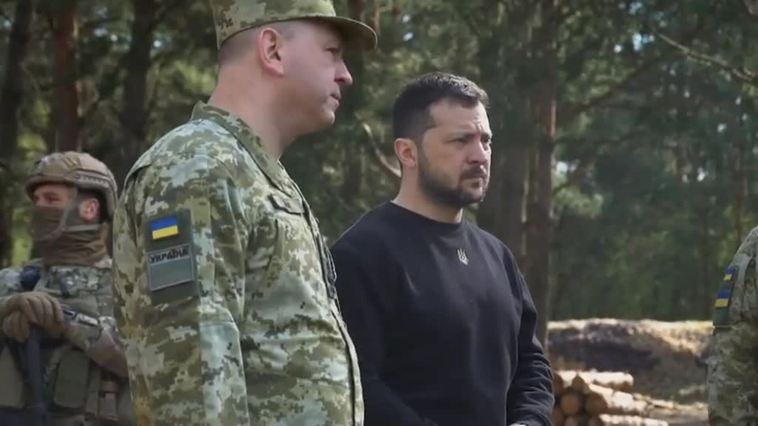 Zelenski visita la frontera con Bielorrusia y Polonia