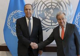 Guterres ataca a Rusia con Lavrov como presidente del Consejo de Seguridad de la ONU