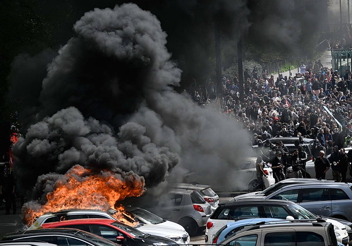 La protestas en Nantes por el Día del Trabajador