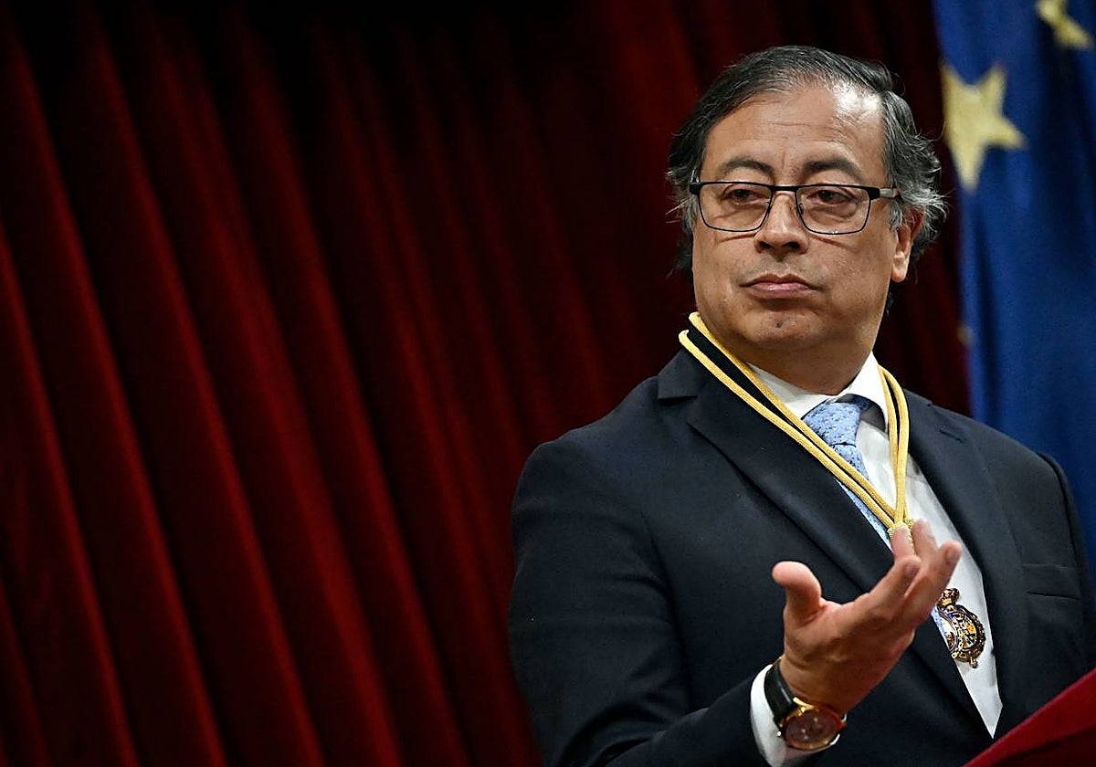 El presidente de Colombia, Gustavo Petro, en el Congreso de los Diputados