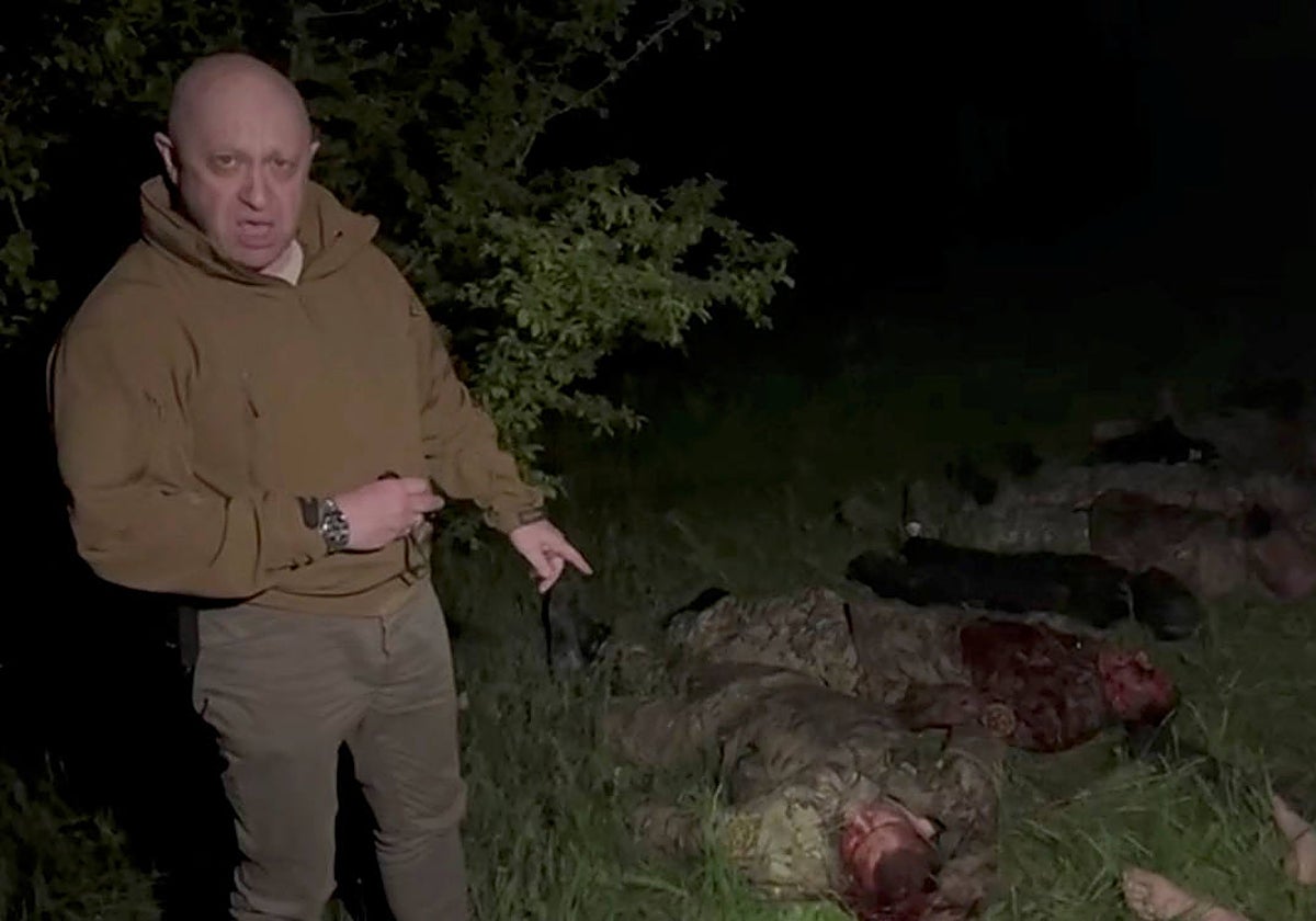 Captura de pantalla del vídeo en el que el líder de Wagner carga contra las autoridades rusas