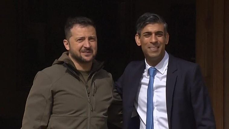 Zelenski se reúne con Sunak para hablar de la evolución de la guerra en Ucrania