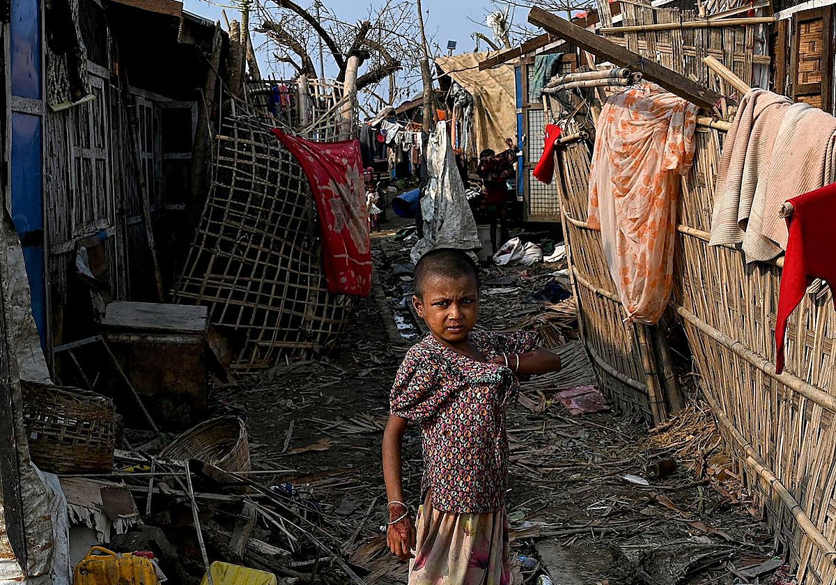 Daños provocados por el paso del ciclón Mocha en Birmania