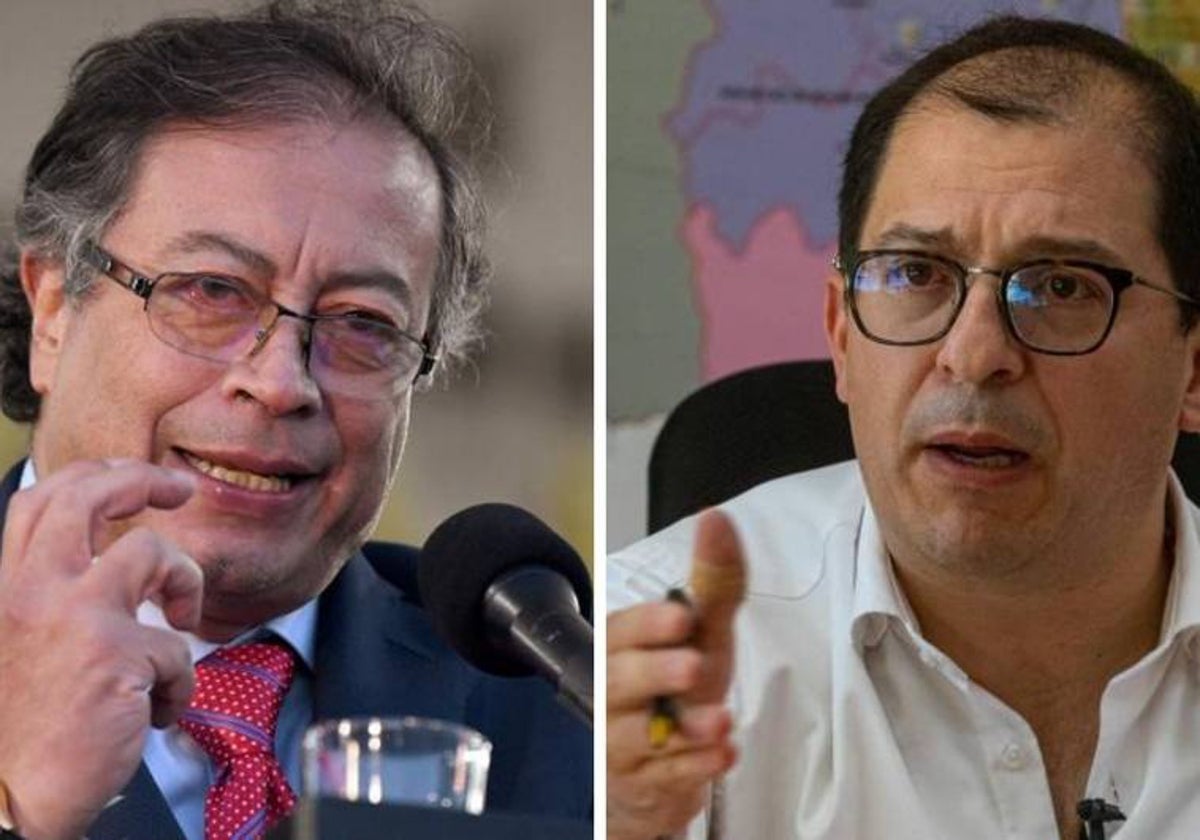 Gustavo Petro, presidente de Colombia y el fiscal general, Barbosa