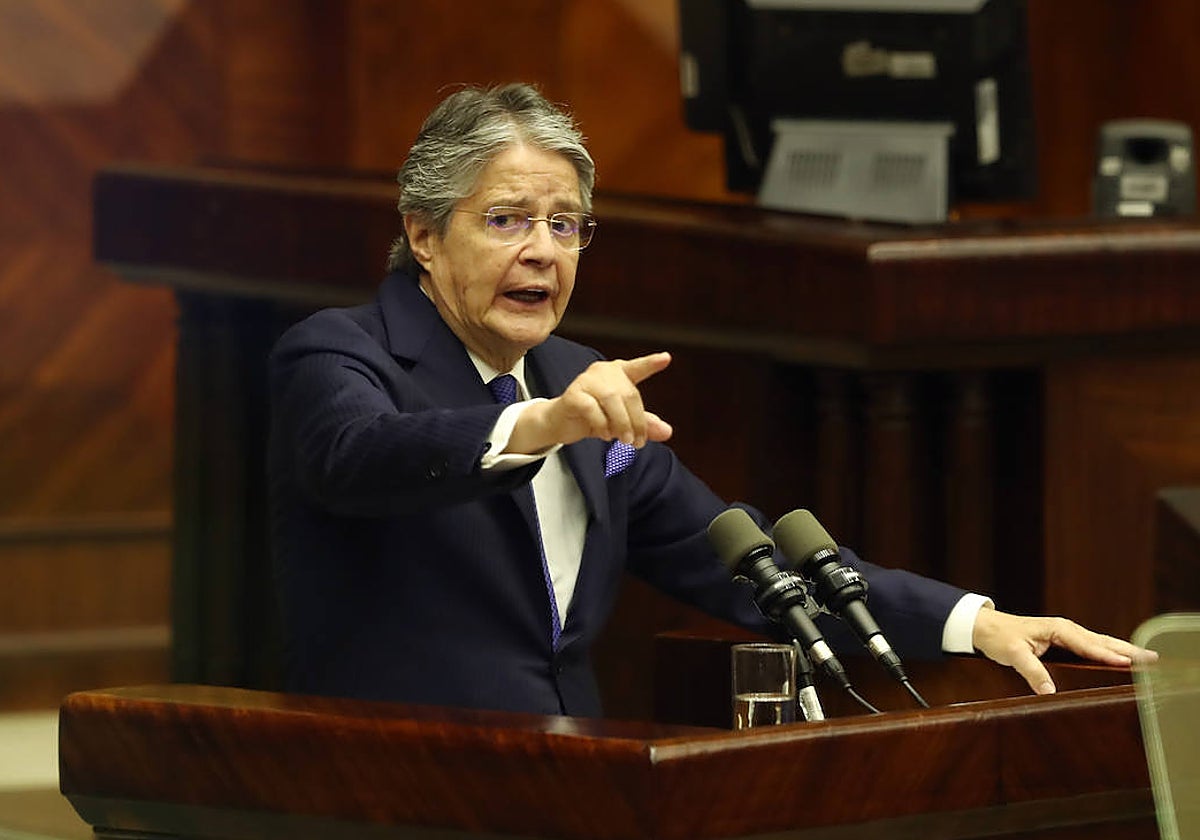 El presidente de Ecuador, Guillermo Lasso, en la Asamblea
