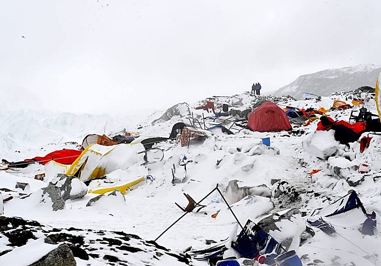 El campo base del Everest, en años anteriores