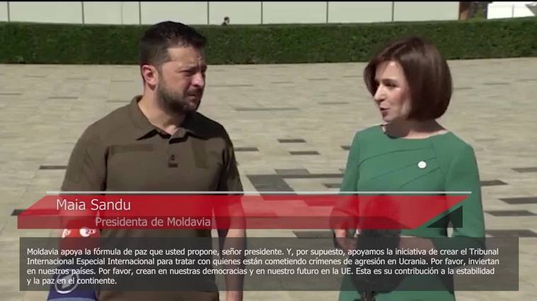 Zelenski llega a la cumbre de la comunidad política europea en Moldavia
