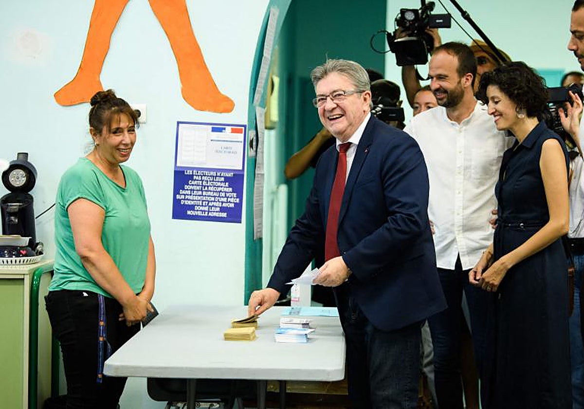 El líder del Partido la Izquierda Insumisa, Jean-Luc Mélenchon