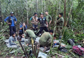 Hallan con vida a los cuatro niños perdidos tras un accidente aéreo en la selva colombiana