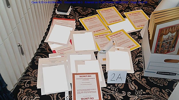 Documentos incautados a Donald Trump
