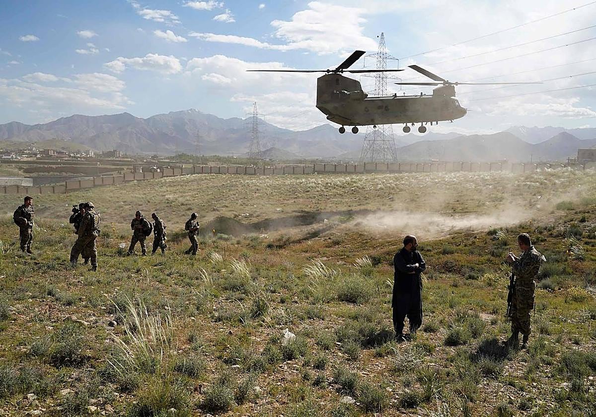 Un helicóptero del Ejército de EE.UU. en Afganistán