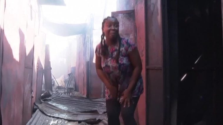 Un incendio destruye el mercado de Delmas de Puerto Príncipe (Haití)