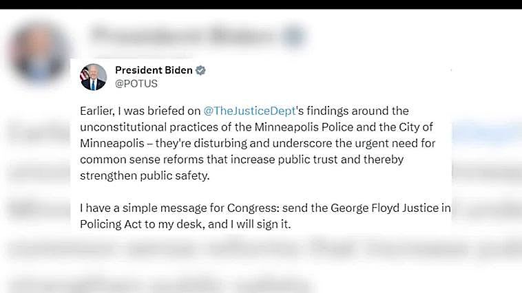Biden, preocupado por las conclusiones en la investigación por la muerte de George Floyd