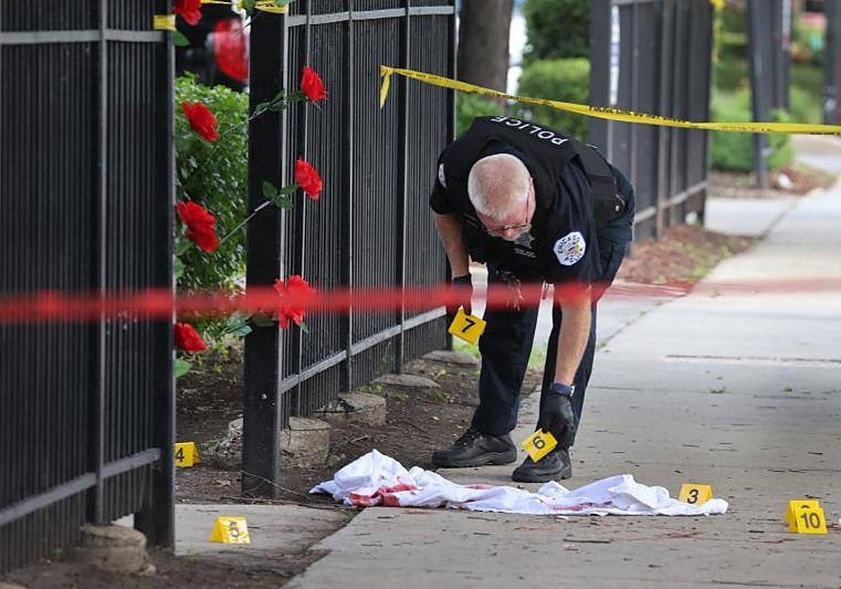 Imagen de archivo de un tiroteo en Illinois, Estados Unidos