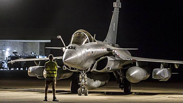 Un caza Rafale francés que llevó a cabo un ataqaue con misiles Scalp en Irak en 2016