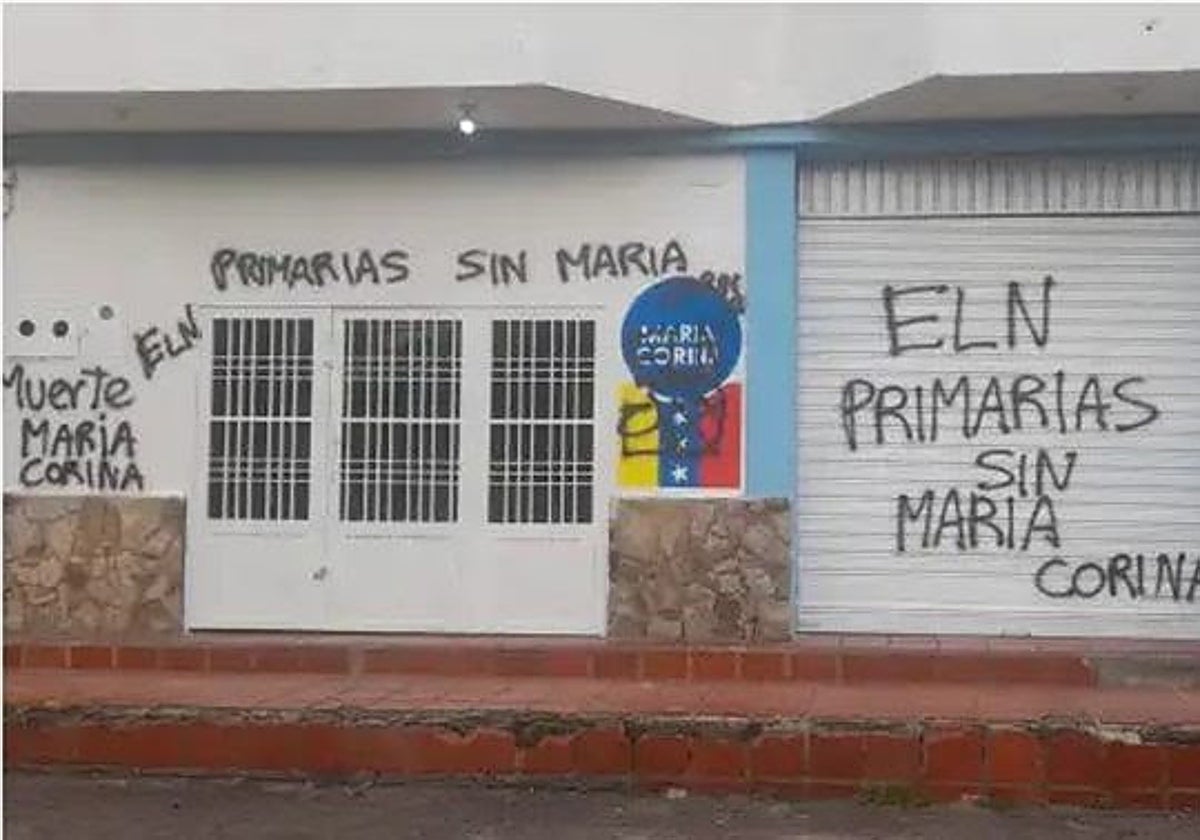 Rayados en el comando de la pre candidata con amenazas