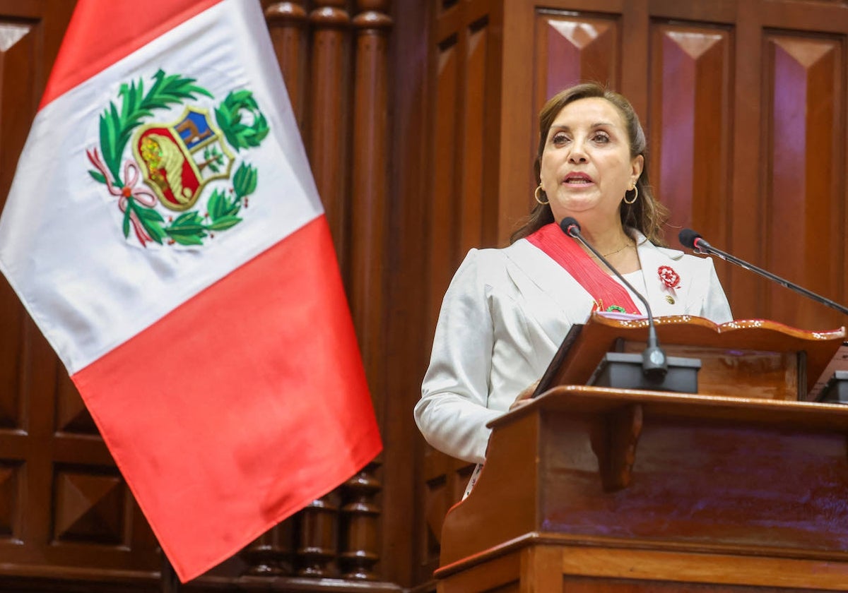 La presidenta de Perú, Dina Boluarte