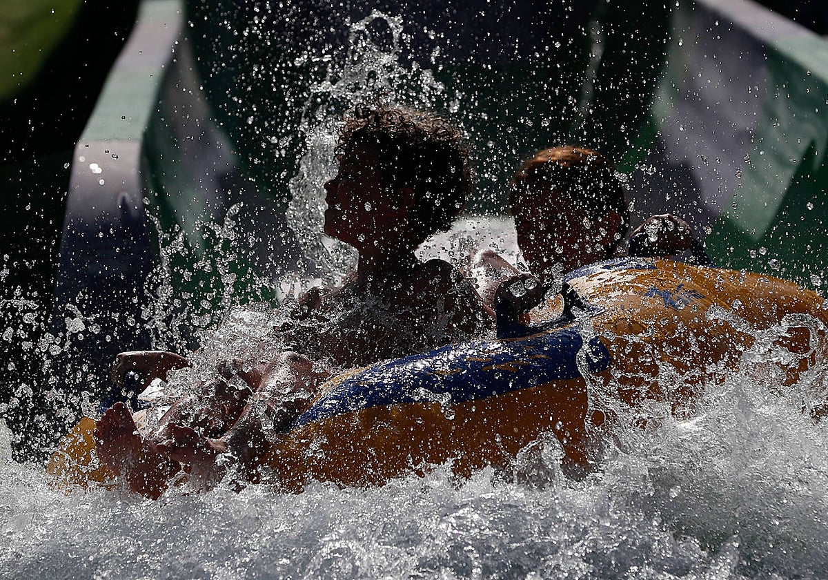 Parque acuático tomada de archivo