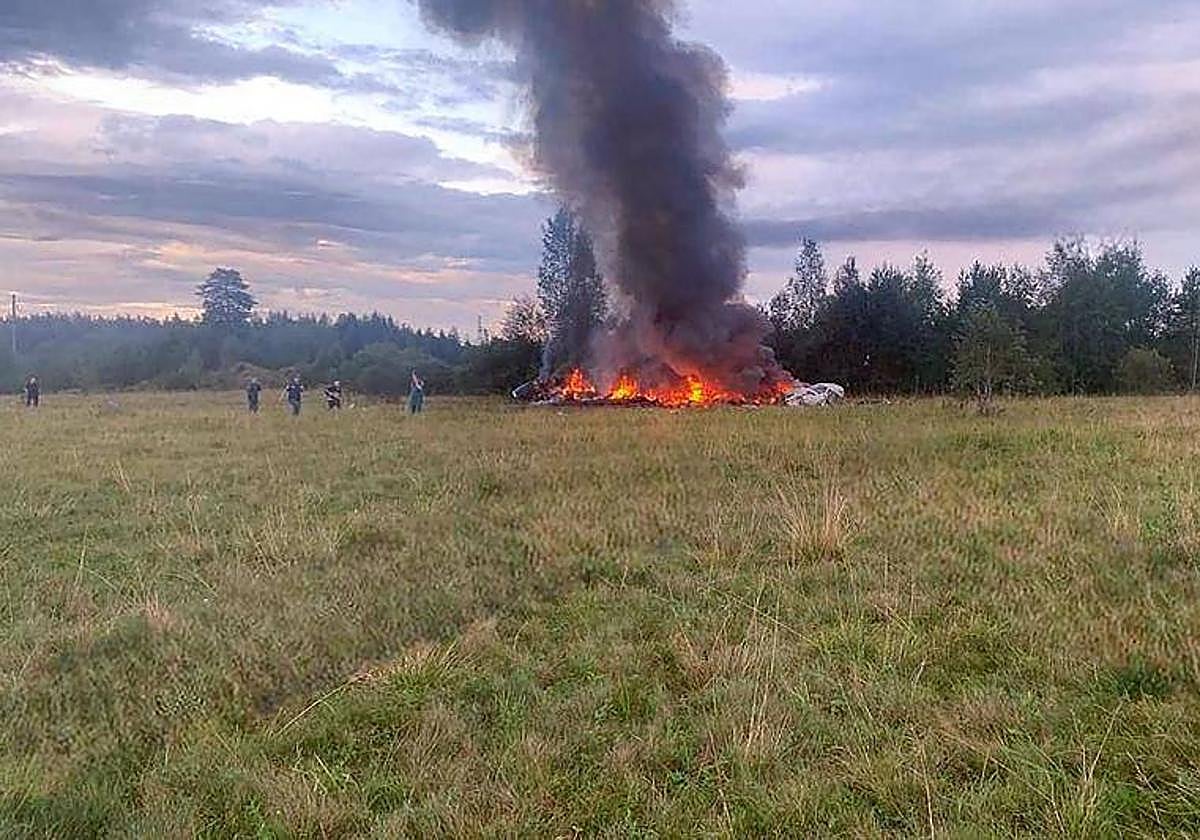 Imágenes del accidente del avión