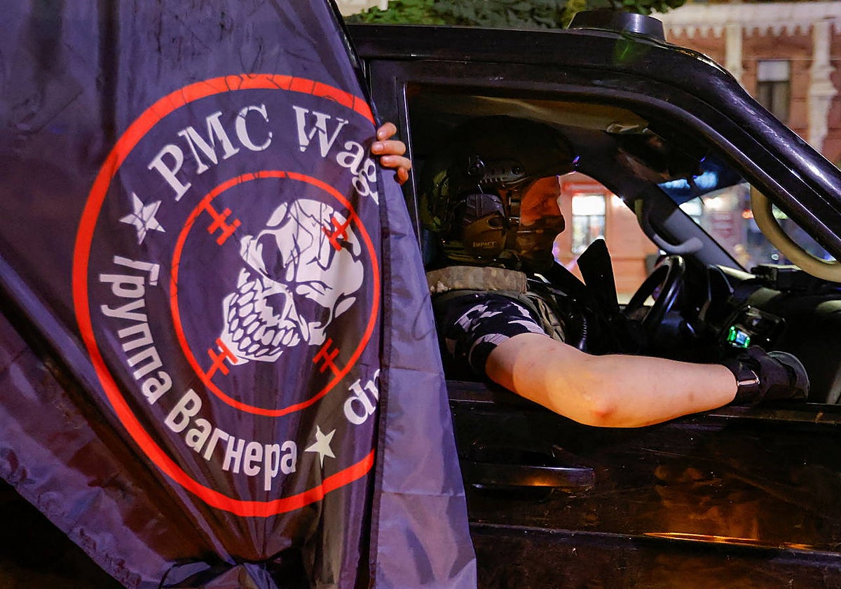 Una fotografía de archivo de combatientes del grupo mercenario privado Wagner