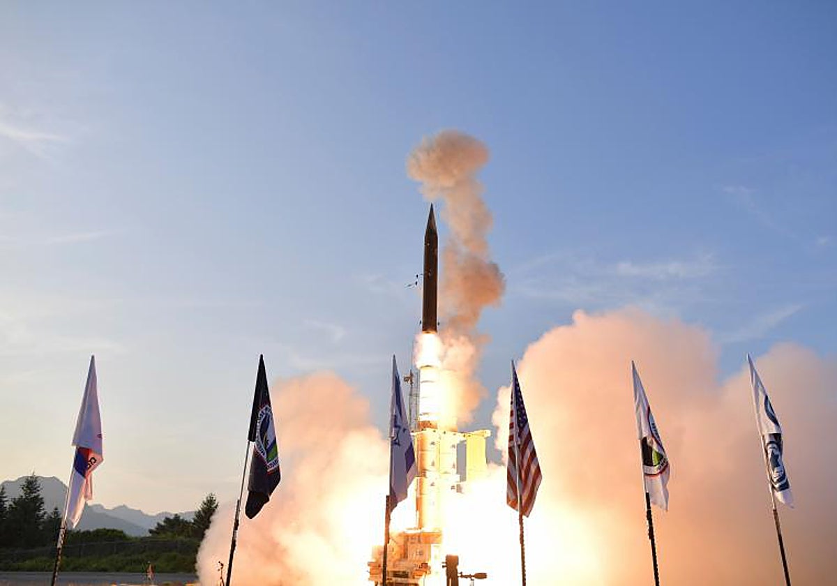 El lanzamiento del misil israelí antibalístico hipersónico Arrow-3