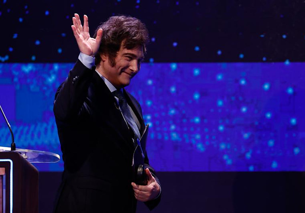 El candidato Javier Milei