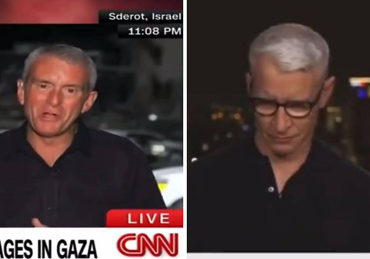 Nic Robertson y Anderson Cooper, entre lágrimas